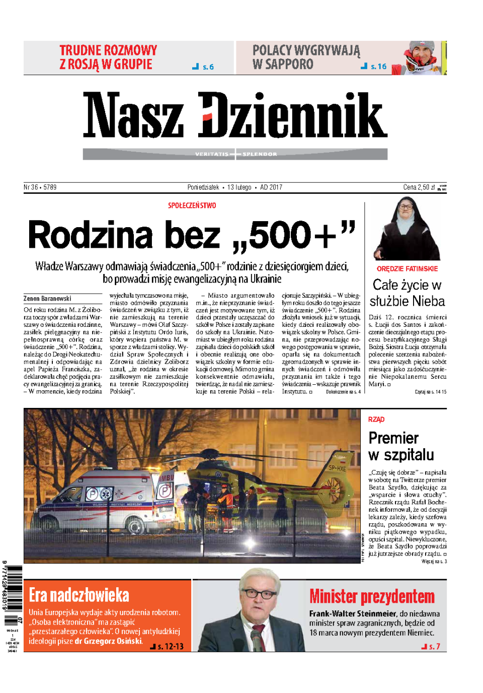 Nasz Dziennik z dnia 13.02.2017 wydanie PDF