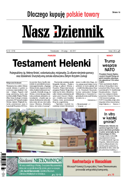 Nasz Dziennik z dnia 20.02.2017 wydanie PDF