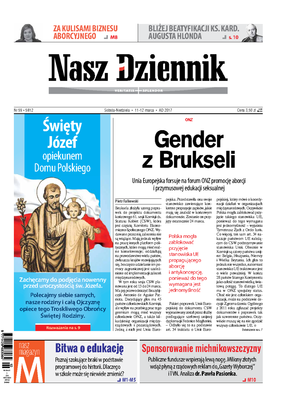 Nasz Dziennik z dnia 11.03.2017 wydanie PDF