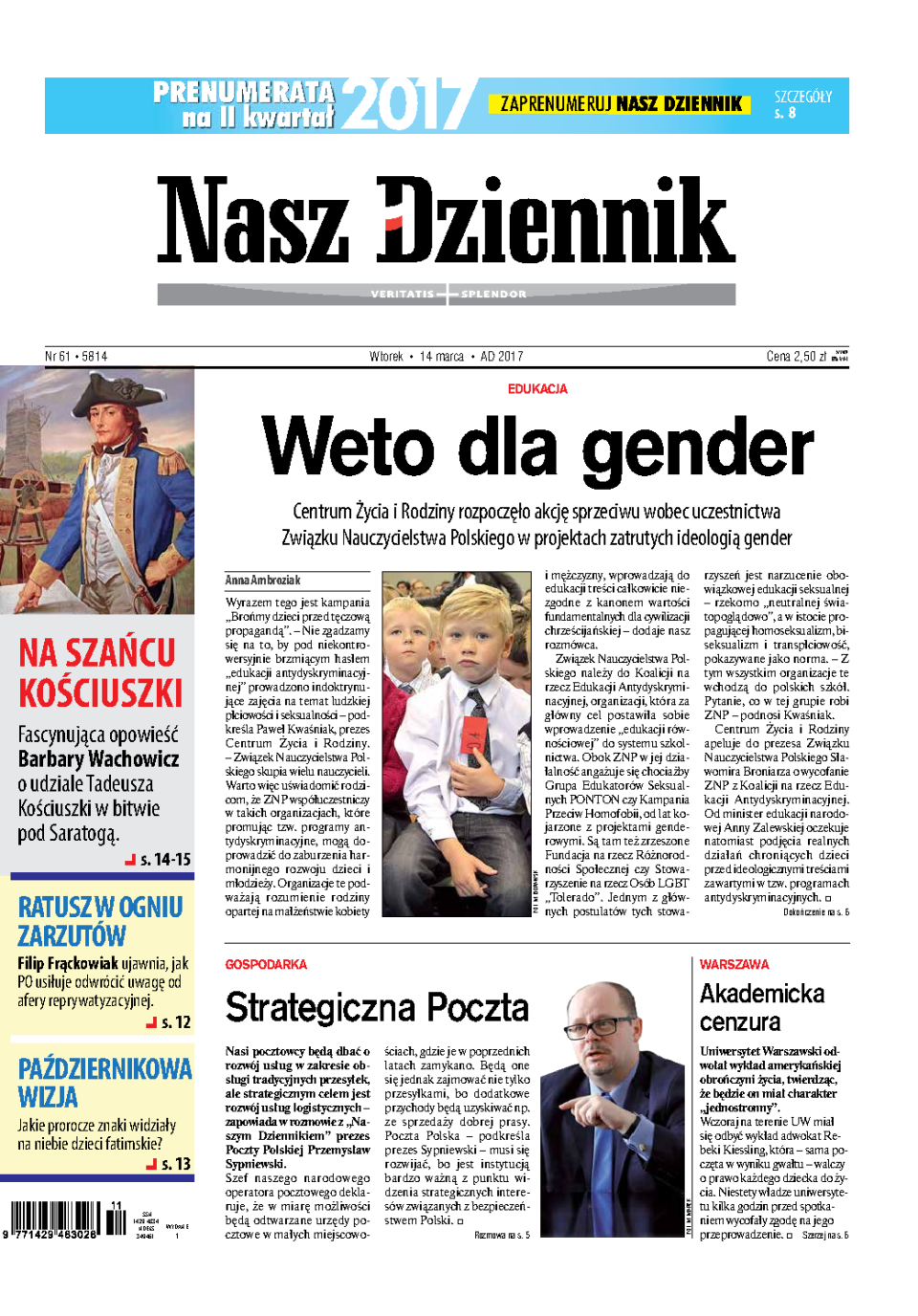 Nasz Dziennik z dnia 14.03.2017 wydanie PDF