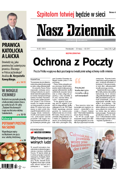 Nasz Dziennik z dnia 20.03.2017 wydanie PDF