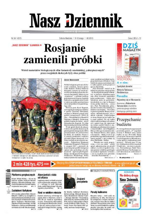 Nasz Dziennik z dnia 09.02.2013 wydanie PDF