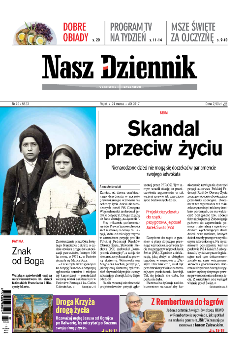 Nasz Dziennik z dnia 24.03.2017 wydanie PDF