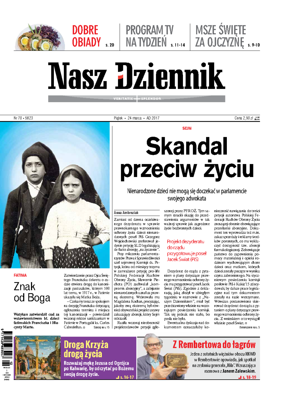 Nasz Dziennik z dnia 24.03.2017 wydanie PDF