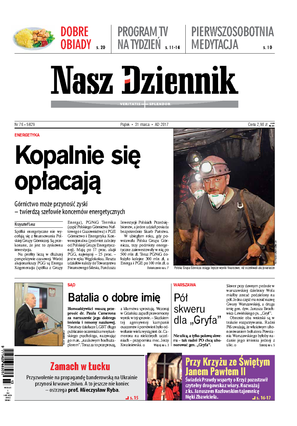 Nasz Dziennik z dnia 31.03.2017 wydanie PDF