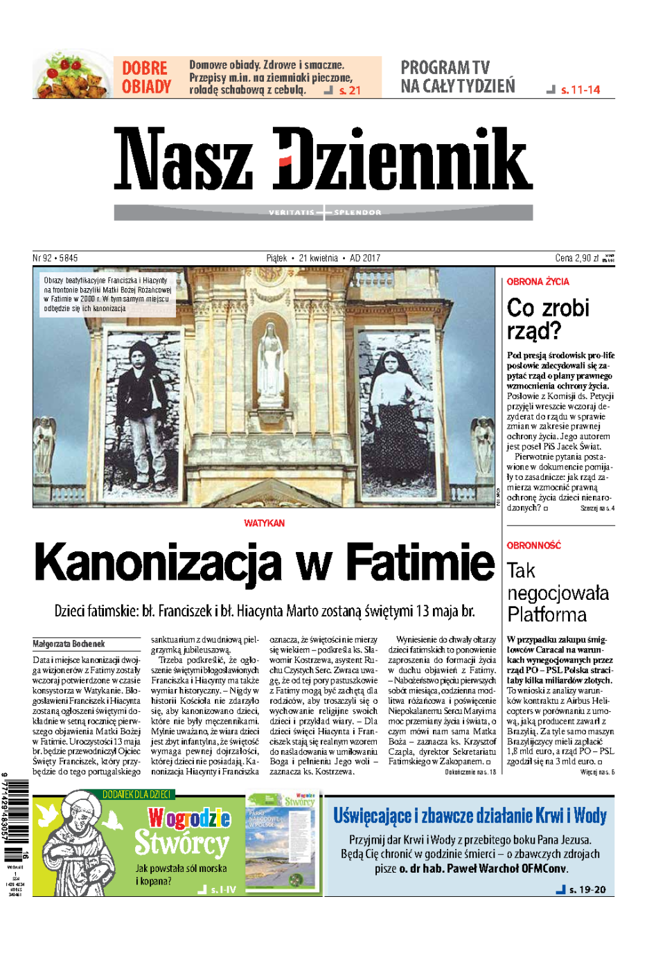 Nasz Dziennik z dnia 21.04.2017 wydanie PDF
