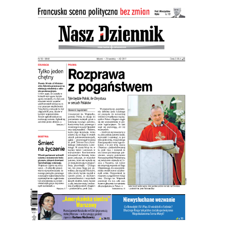 Nasz Dziennik z dnia 25.04.2017 wydanie PDF