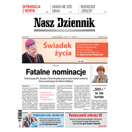 Nasz Dziennik z dnia 29.04.2017 wydanie PDF