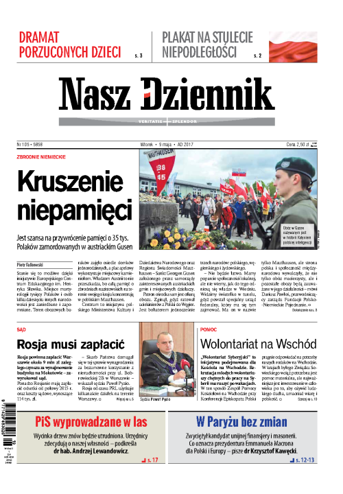 Nasz Dziennik z dnia 09.05.2017 wydanie PDF