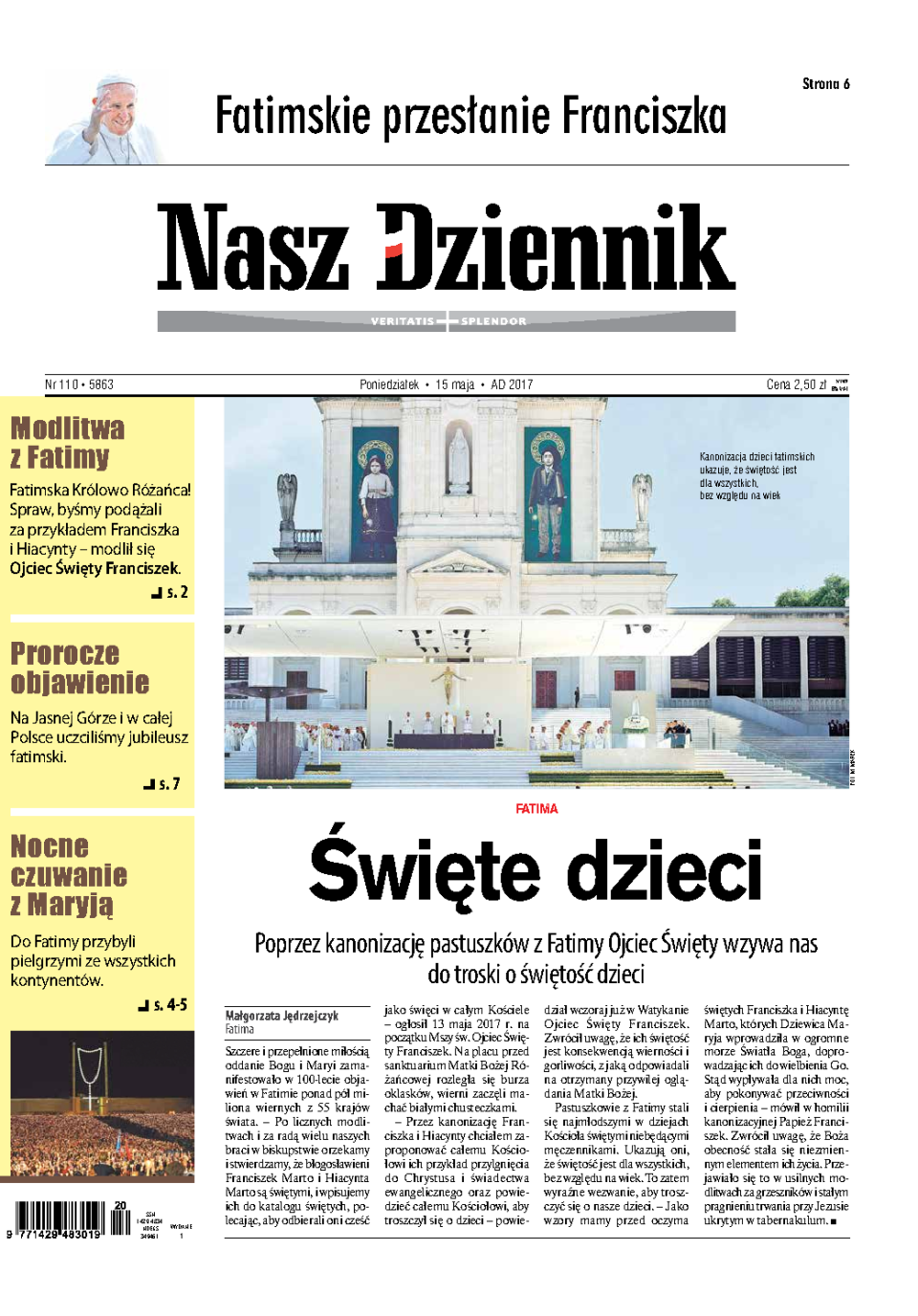 Nasz Dziennik z dnia 15.05.2017 wydanie PDF