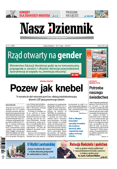 Nasz Dziennik z dnia 20.05.2017 wydanie PDF