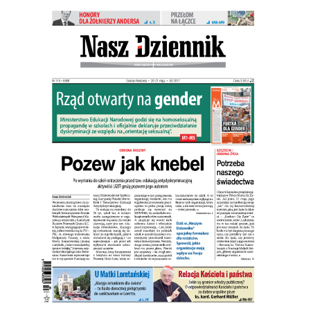 Nasz Dziennik z dnia 20.05.2017 wydanie PDF