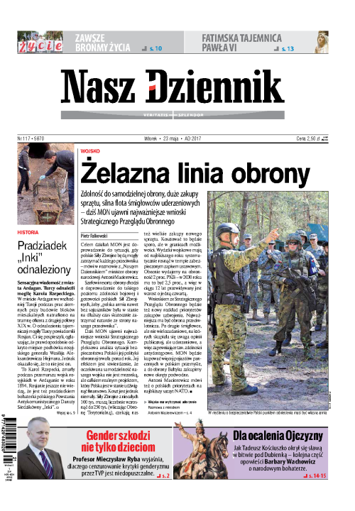 Nasz Dziennik z dnia 23.05.2017 wydanie PDF