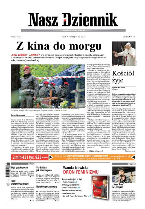 Nasz Dziennik z dnia 15.02.2013 wydanie PDF