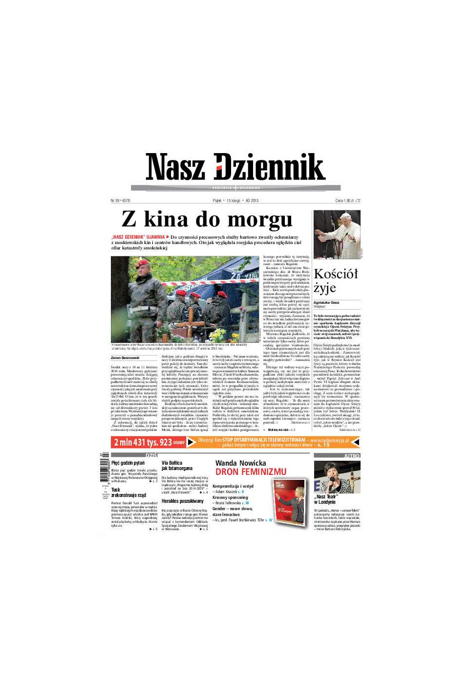 Nasz Dziennik z dnia 15.02.2013 wydanie PDF