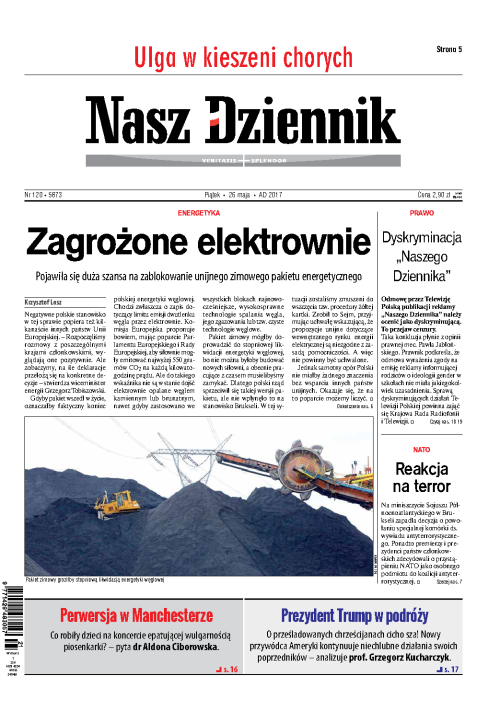 Nasz Dziennik z dnia 26.05.2017 wydanie PDF