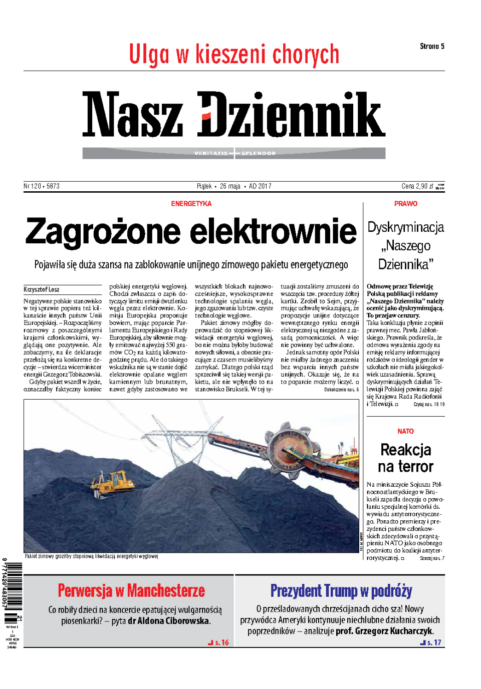 Nasz Dziennik z dnia 26.05.2017 wydanie PDF