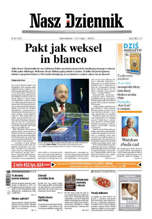 Nasz Dziennik z dnia 16.02.2013 wydanie PDF