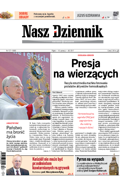 Nasz Dziennik z dnia 16.06.2017 wydanie PDF