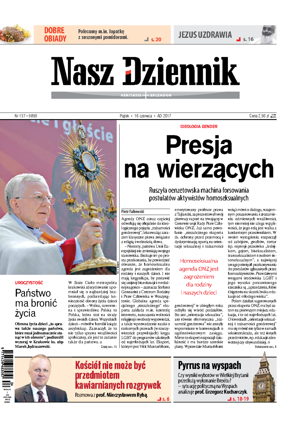 Nasz Dziennik z dnia 16.06.2017 wydanie PDF