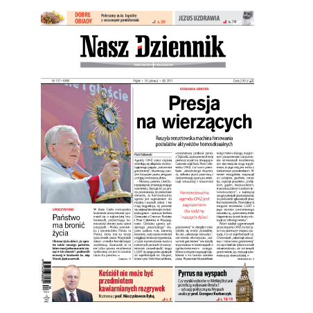 Nasz Dziennik z dnia 16.06.2017 wydanie PDF