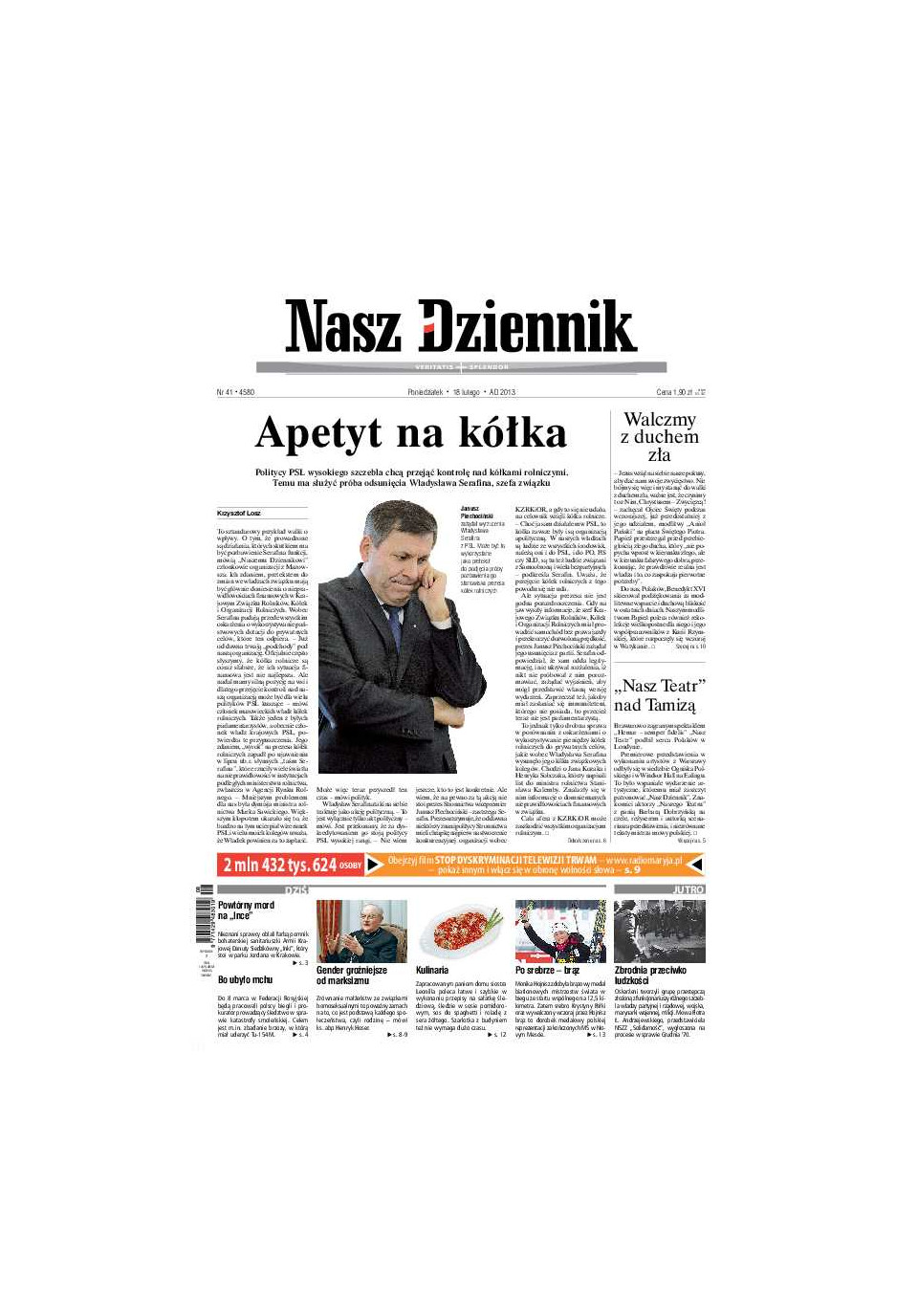 Nasz Dziennik z dnia 18.02.2013 wydanie PDF