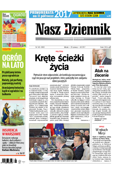 Nasz Dziennik z dnia 20.06.2017 wydanie PDF