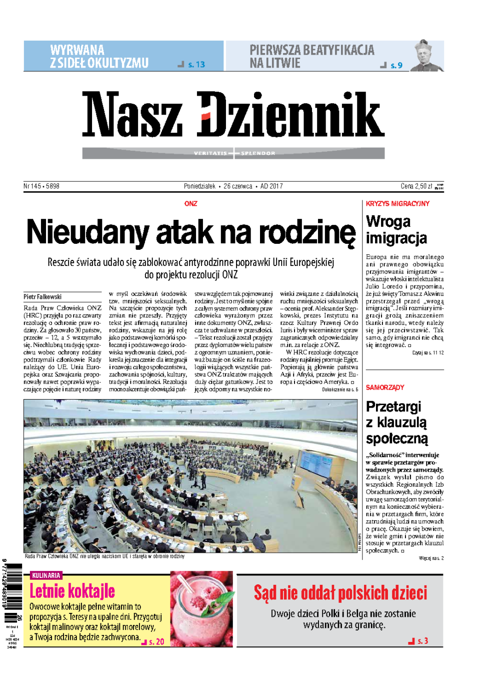 Nasz Dziennik z dnia 26.06.2017 wydanie PDF