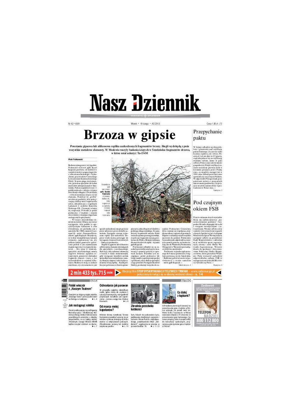 Nasz Dziennik z dnia 19.02.2013 wydanie PDF