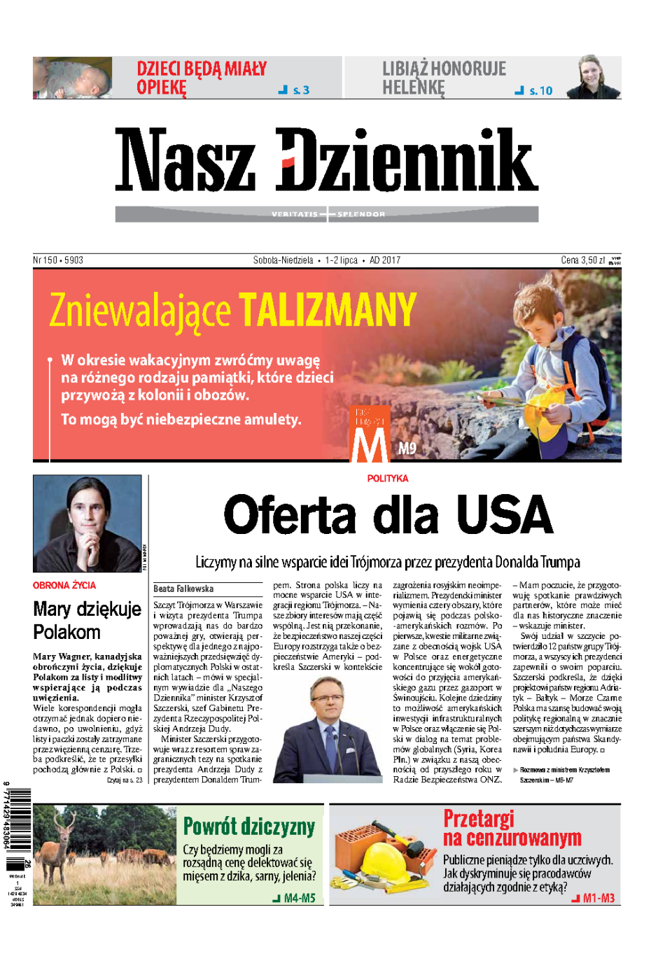 Nasz Dziennik z dnia 01.07.2017 wydanie PDF