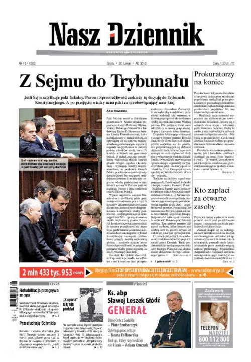 Nasz Dziennik z dnia 20.02.2013 wydanie PDF