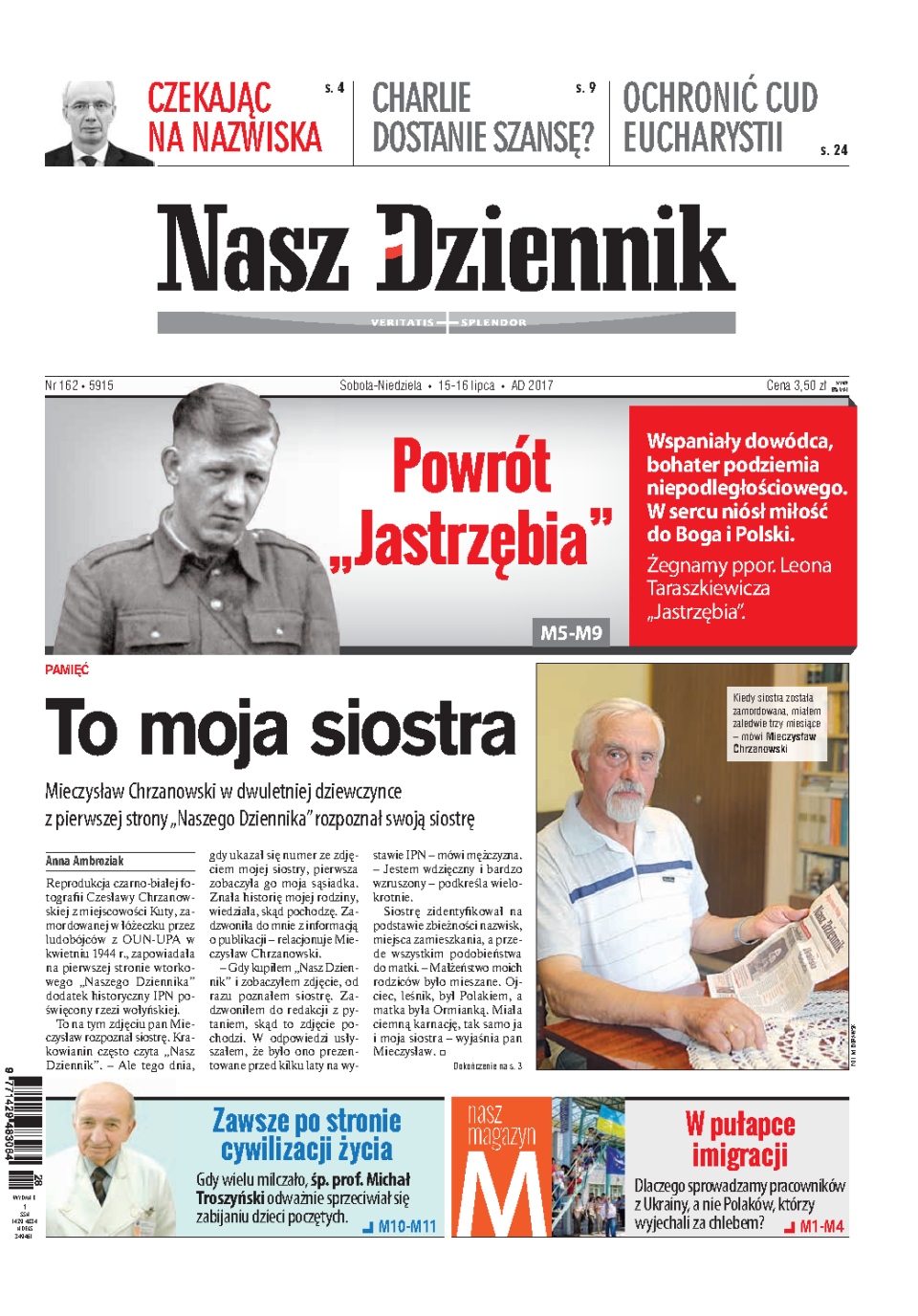 Nasz Dziennik z dnia 15.07.2017 wydanie PDF