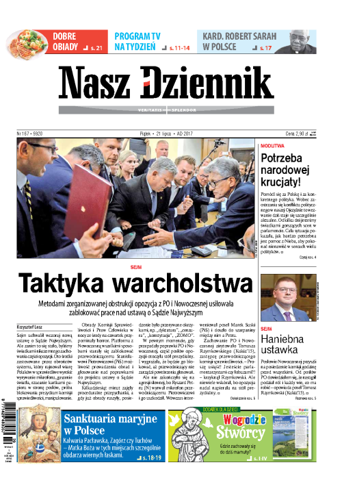Nasz Dziennik z dnia 21.07.2017 wydanie PDF