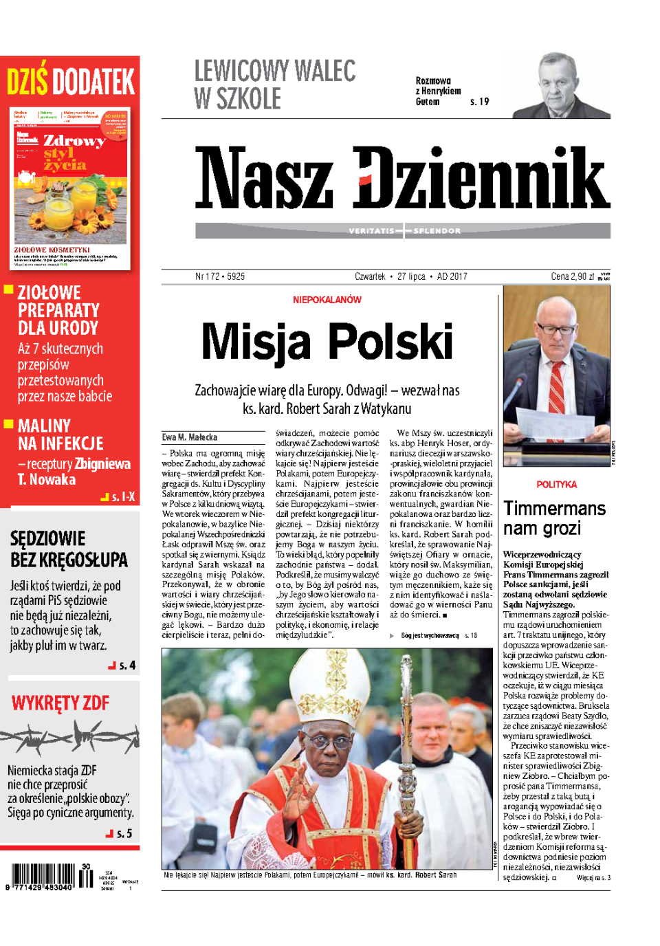 Nasz Dziennik z dnia 27.07.2017 wydanie PDF