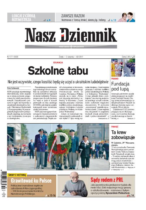 Nasz Dziennik z dnia 02.08.2017 wydanie PDF