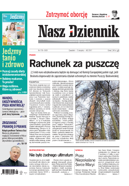 Nasz Dziennik z dnia 03.08.2017 wydanie PDF