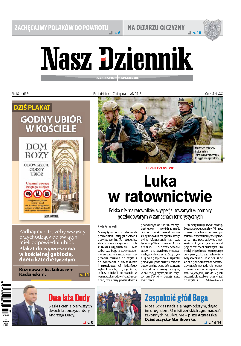 Nasz Dziennik z dnia 07.08.2017 wydanie PDF