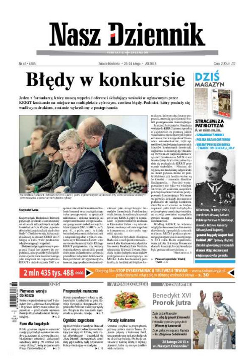Nasz Dziennik z dnia 23.02.2013 wydanie PDF