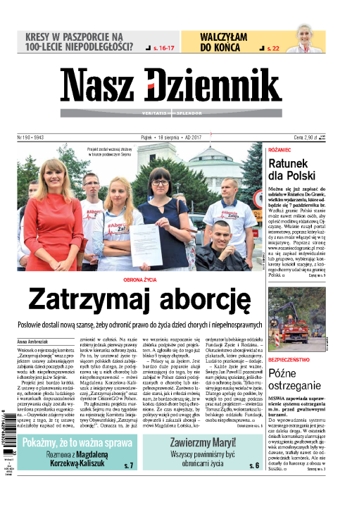 Nasz Dziennik z dnia 18.08.2017 wydanie PDF