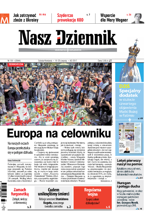 Nasz Dziennik z dnia 19.08.2017 wydanie PDF