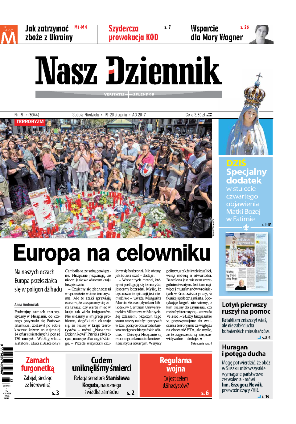 Nasz Dziennik z dnia 19.08.2017 wydanie PDF