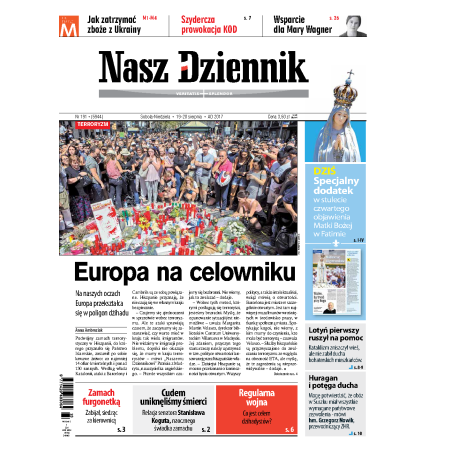 Nasz Dziennik z dnia 19.08.2017 wydanie PDF
