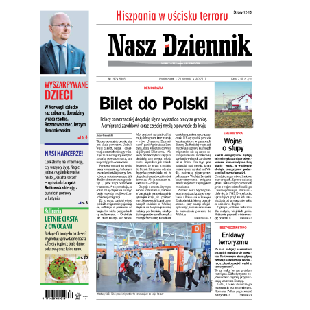 Nasz Dziennik z dnia 21.08.2017 wydanie PDF