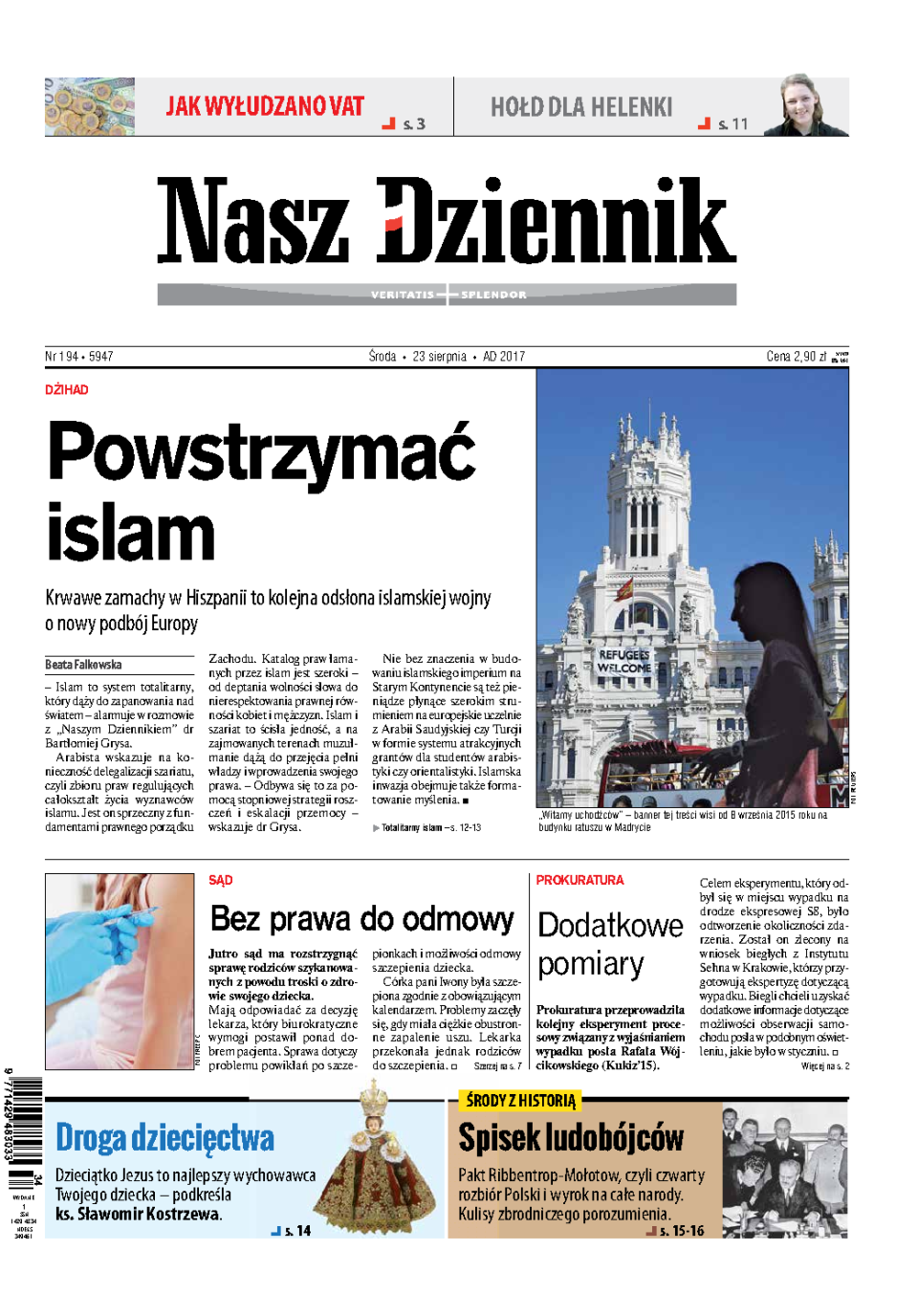 Nasz Dziennik z dnia 23.08.2017 wydanie PDF