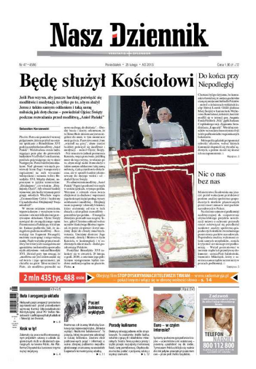 Nasz Dziennik z dnia 25.02.2013 wydanie PDF