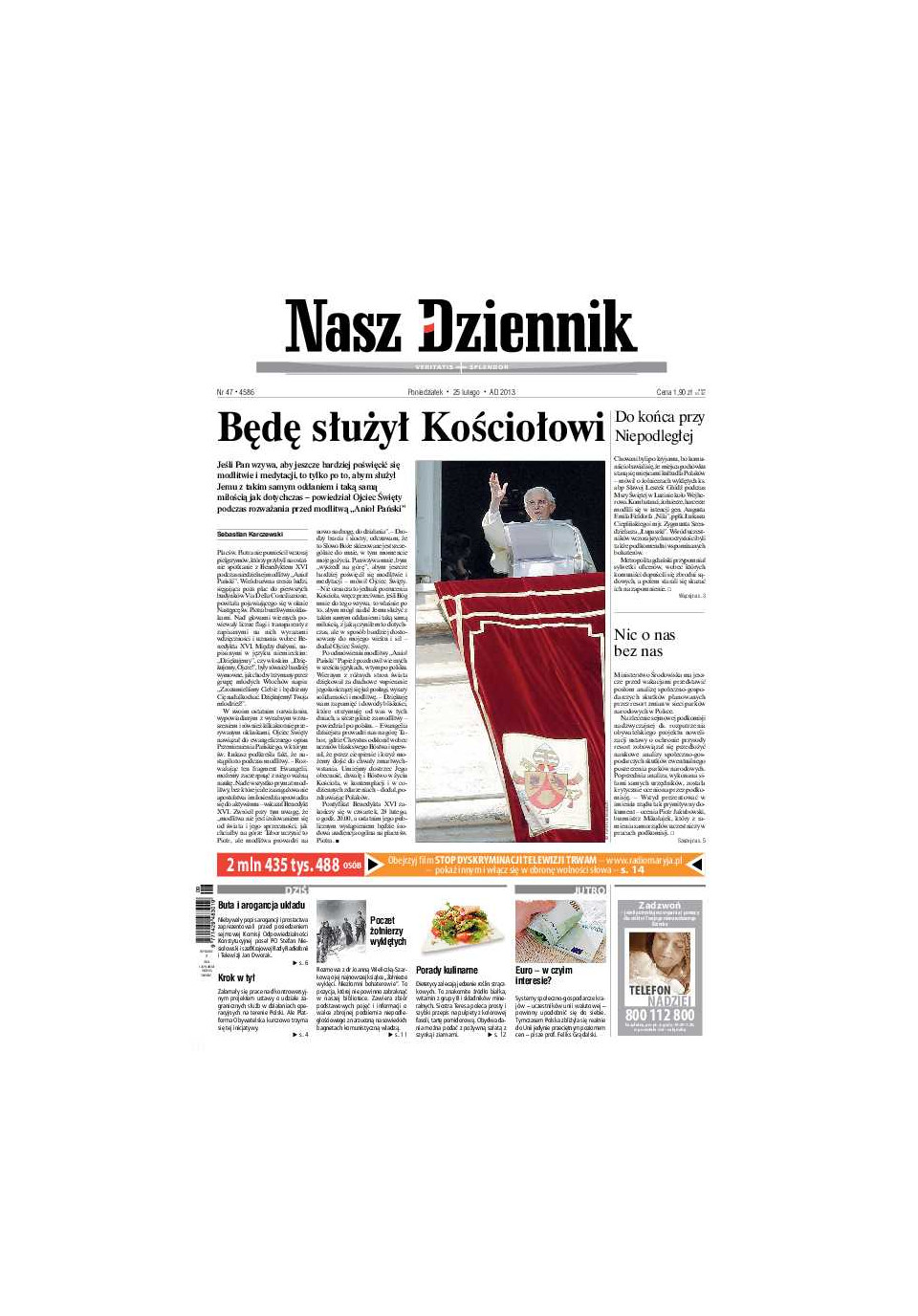 Nasz Dziennik z dnia 25.02.2013 wydanie PDF