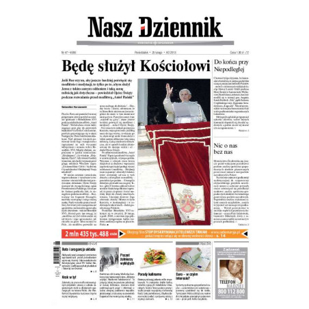 Nasz Dziennik z dnia 25.02.2013 wydanie PDF