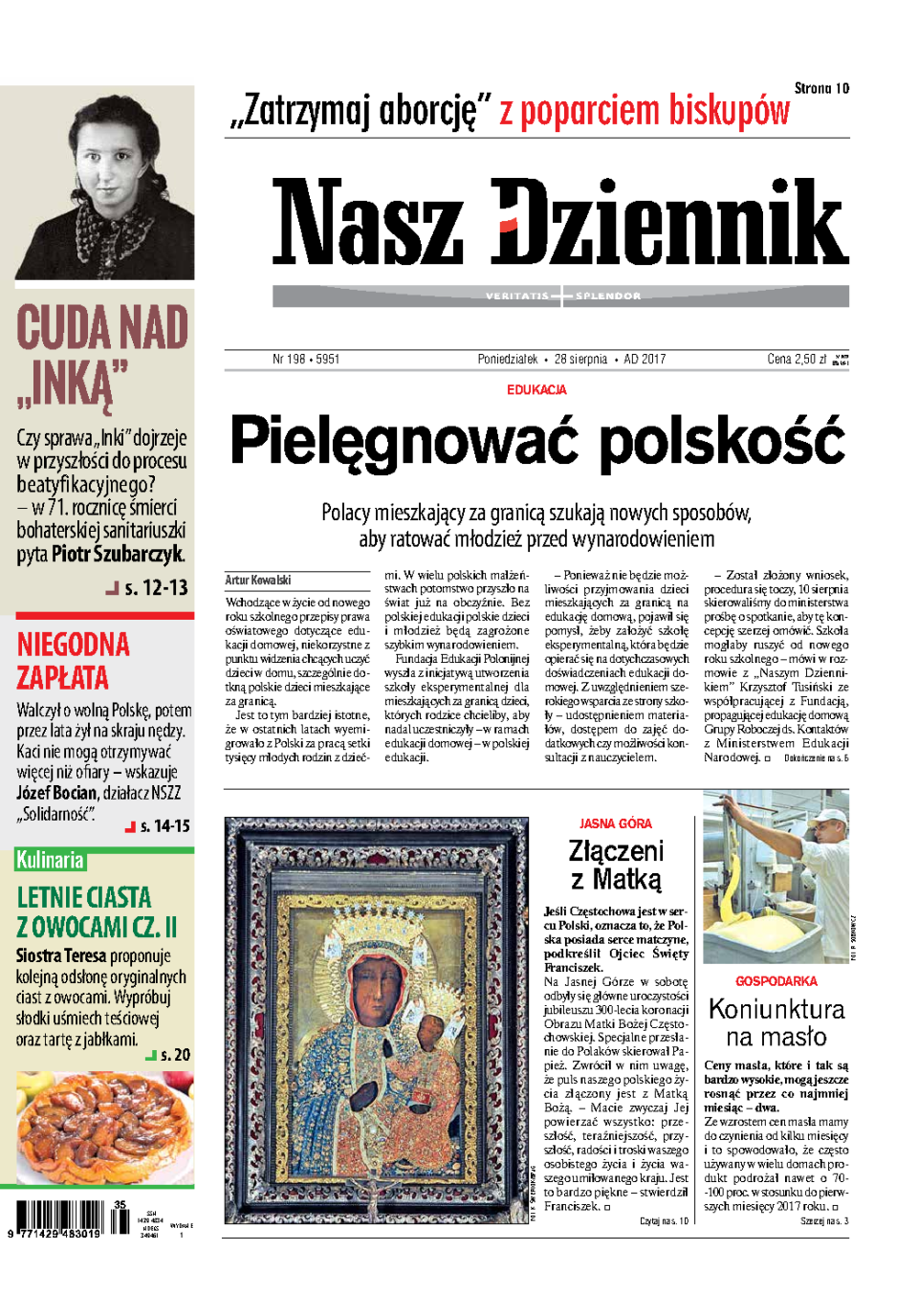 Nasz Dziennik z dnia 28.08.2017 wydanie PDF