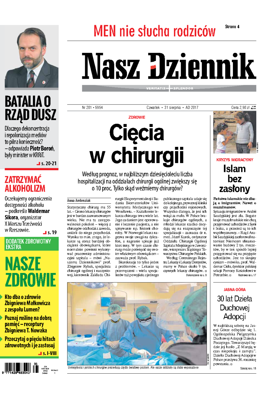 Nasz Dziennik z dnia 31.08.2017 wydanie PDF