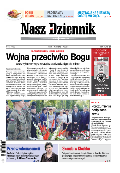 Nasz Dziennik z dnia 01.09.2017 wydanie PDF
